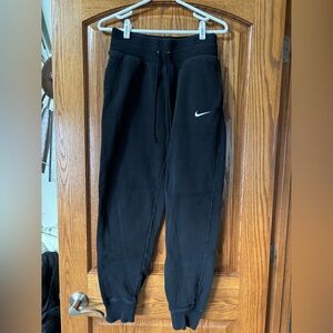 Nike Women’s Black Sweatpants with White Logo